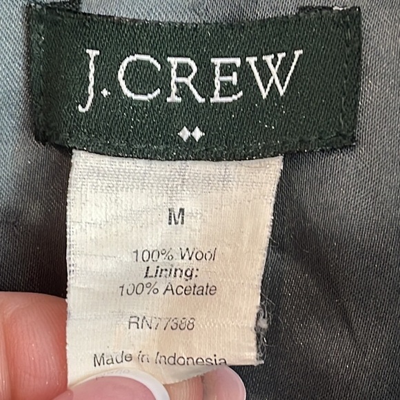 J. CREW 100% WOOL DOUBLE BREASTED PEA COAT BLACK SIZE MEDIUM - Picture 6 of 9